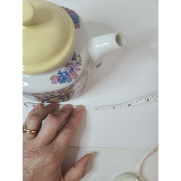 TAKAHASHI Fish Themed Teapot Hand Decorated 6×4 in - Picture 8 of 9